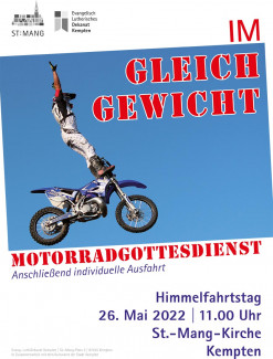 Motorradgottesdienst an Christi Himmelfahrt, 26. Mai 2022, um 11 Uhr in der St.-Mang-Kirche
